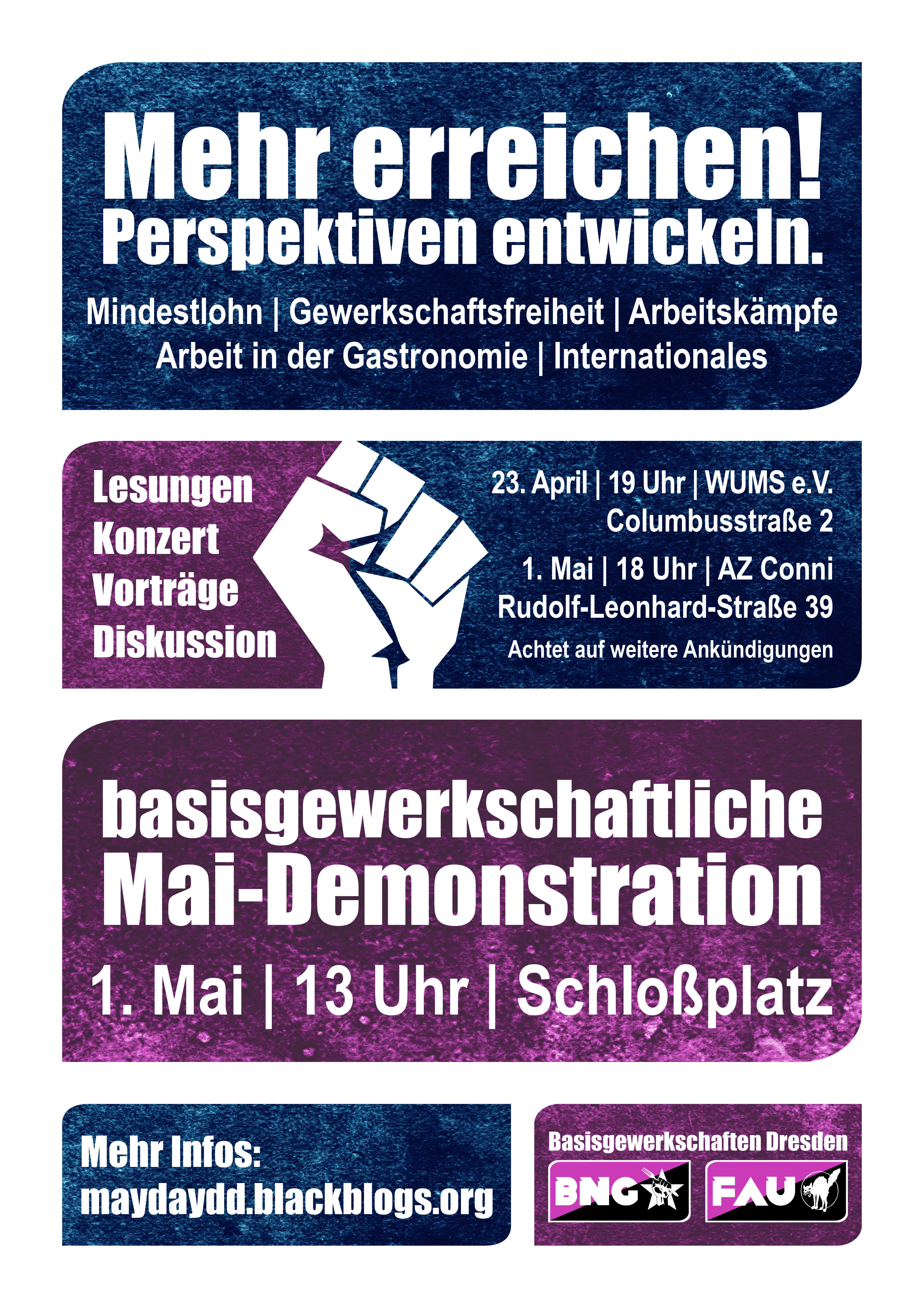 Plakat 1. Mai 2015 Dresden
